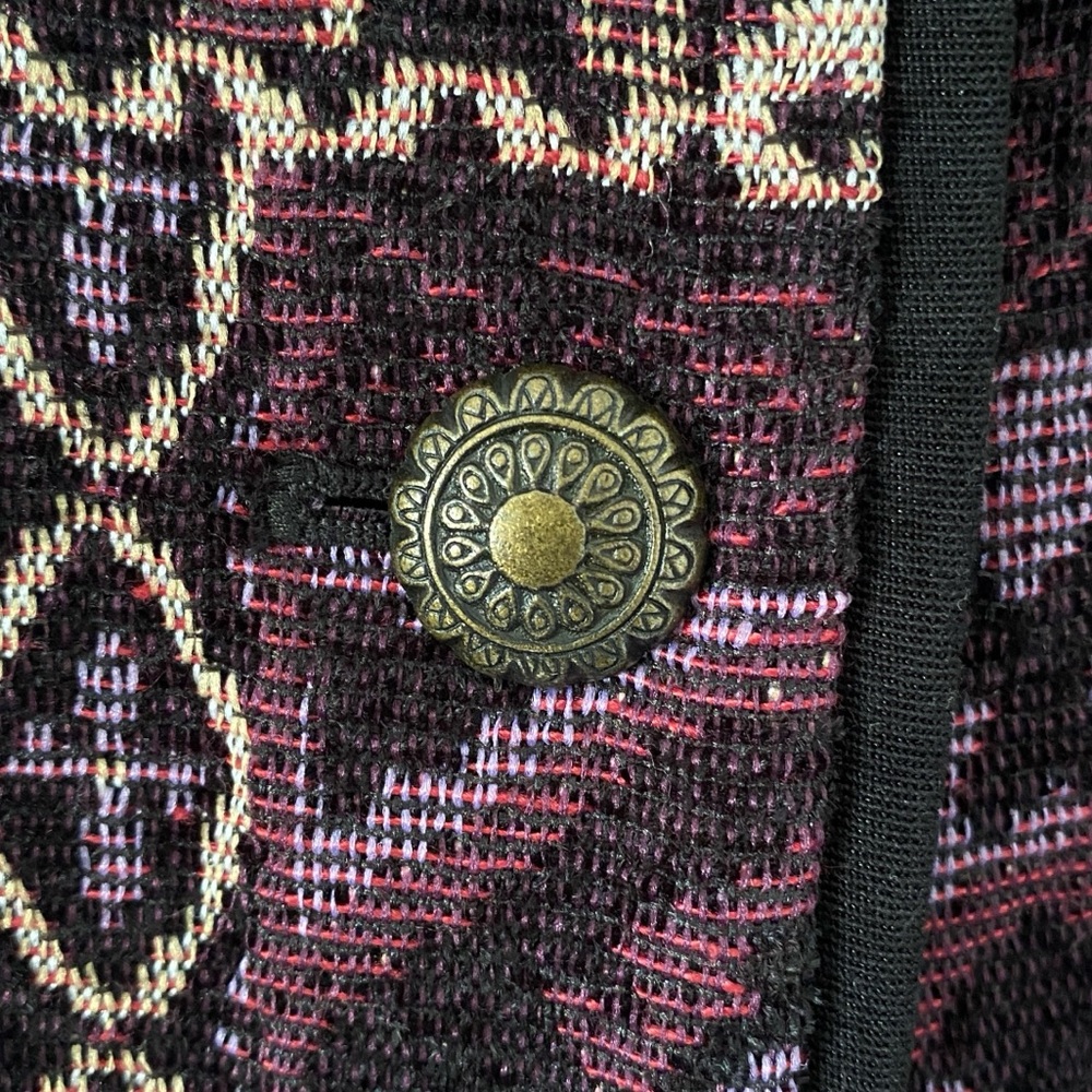 BonWorth women’s purple patterned jacket size M petite western boho unique - Picture 4 of 5